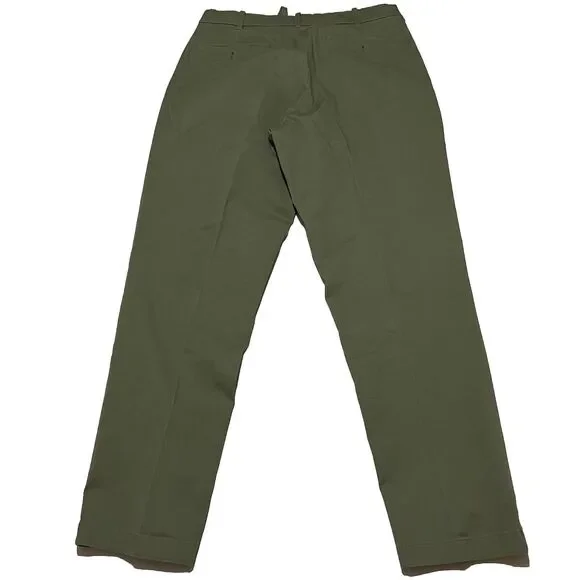 Uniqlo Smart Ankle Pants M (32x28) Green 2-Way Stretch Elastic Waist Drawstring - Picture 11 of 12